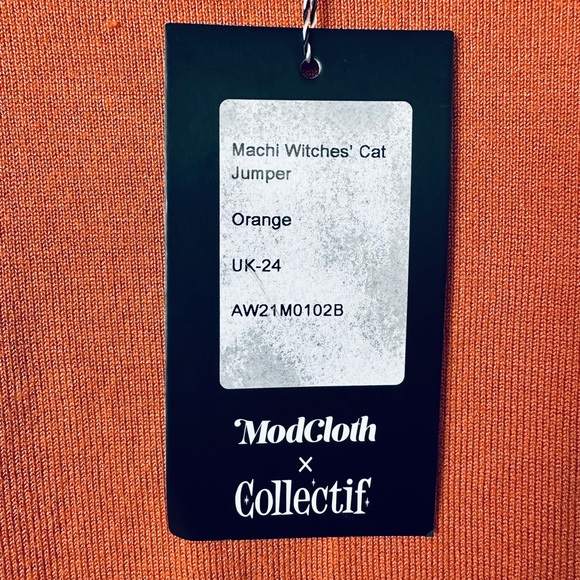 modcloth x collectif machi witches’ cat jumper sweater - NWT - Picture 5 of 6